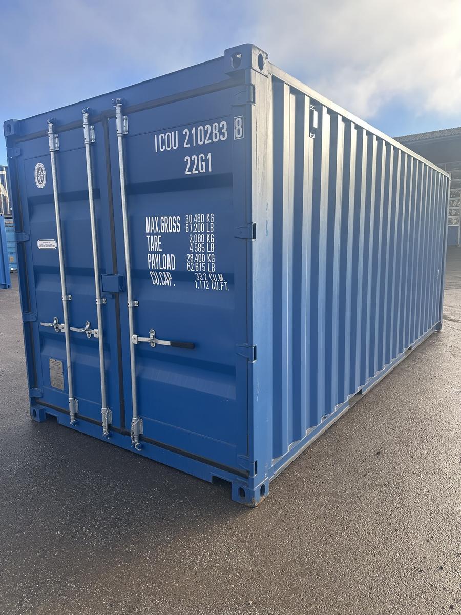 20 Fu&szlig; ISO See- und Lagercontainer,RAL5010 Enzianblau, ab Lanzenkirchen,