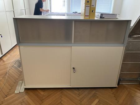Bene Aktenschrank 160 cm 2 OH inkl. mit Aufsatzschrank mit Schiebetür Bene Aktenschrank 160 cm 2 OH inkl. mit Aufsatzschrank mit Schiebetür