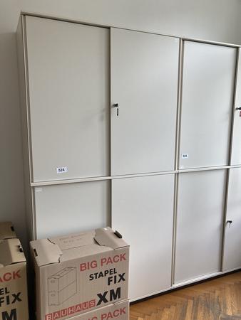 2 Stk. Bene Aktenschrank-Kombination Ober-,Unterteil ca.120x115 cm 2 Stk. Bene Aktenschrank-Kombination Ober-,Unterteil ca.120x115 cm