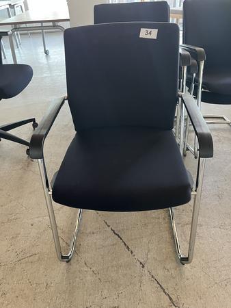 15 Stk. WILKHAN Besprechungsstühle Stoff Anthrazit - stapelbar 15 Stk. WILKHAN Besprechungsstühle Stoff Anthrazit - stapelbar