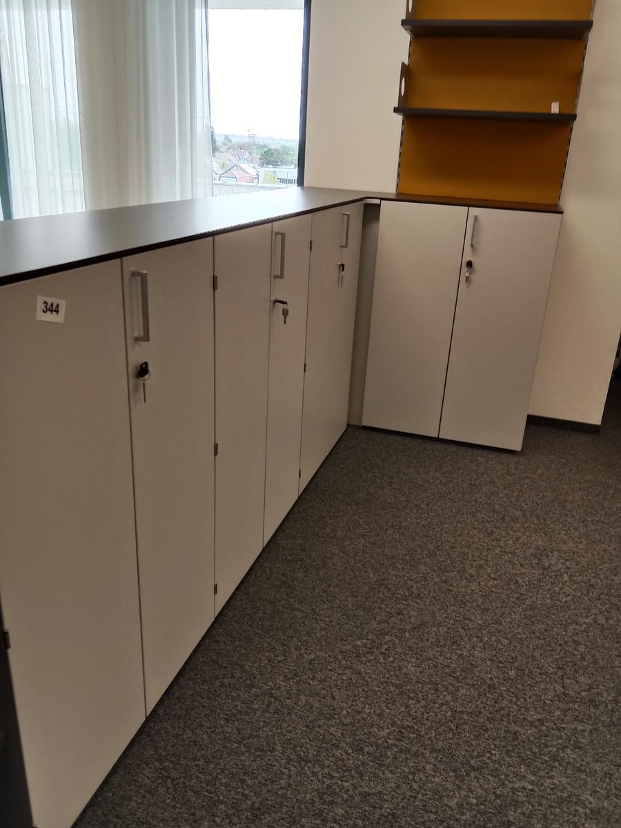 L-f&ouml;rmige Aktenschrank-Kombination 4teilig ca. 240 x 45 und 130 x 45 cm