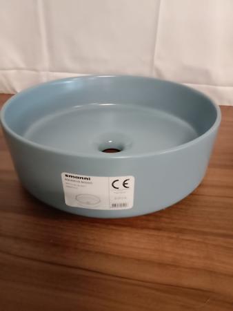 Smanni Waschtisch, Farbe Mattblau, Typ Aquarius round, DM 40 cm