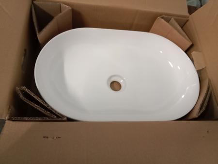RAK Ceramic Waschtisch, Farbe Wei�, Typ Feeling Slim oval, Ma�e ca. 55 x 40 cm