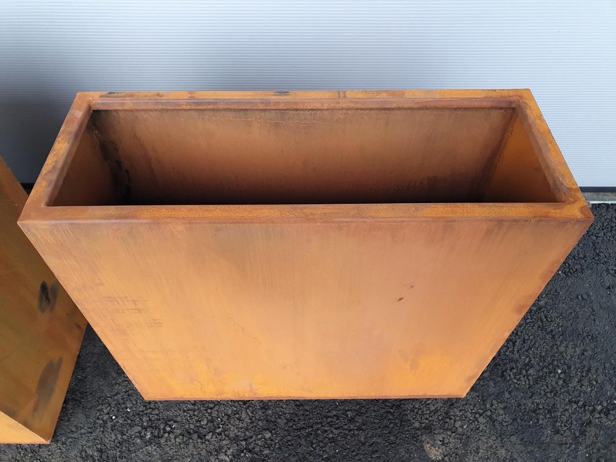 Cortenstahl Pflanzgef&auml;&szlig; TerraCorten Cuboid 80 x 30 x70
