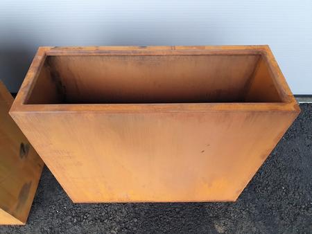 Cortenstahl Pflanzgef�� TerraCorten Cuboid 80 x 30 x70