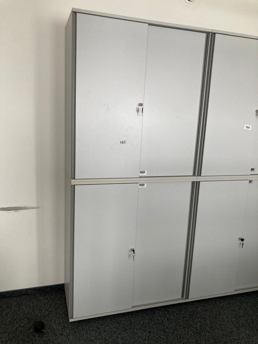 2teilige Aktenschrank-Kombination Ober- und Unterschrank, Ma&szlig;e je ca. 100 x 45 x 115 cm?d=2026-09-01 15:38:40