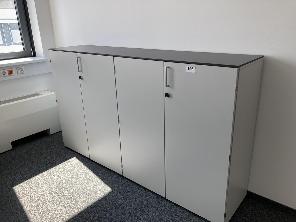 2teilige Aktenschrank-Kombination, Platte durchgehend Ma&szlig;e je ca. 100 x 45 x 115 cm