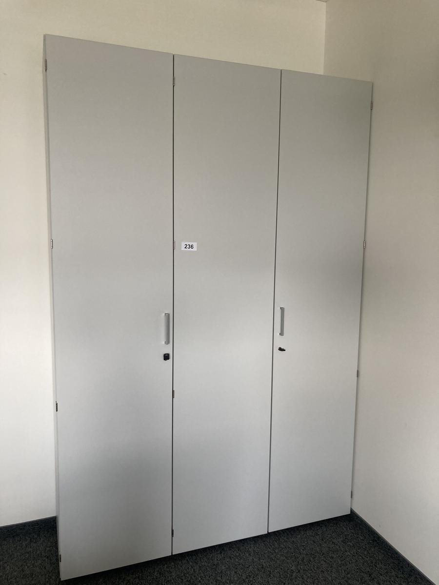 Aktenschrank-Kombination, 3teilig, 6 Ordnerh&ouml;hen, Ma&szlig;e ca. 150 x 45 x 230 cm