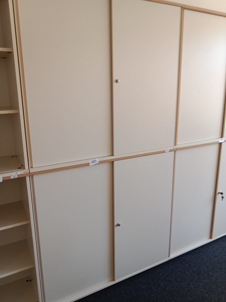 BENE Aktenschrank, 6 Ordnerh&ouml;hen, 2teilig, bestehend aus Ober- und Unterschrank, Ma&szlig;e gesamt ca. B 120 x T 44 x H 226 cm?d=2026-09-03 06:07:28