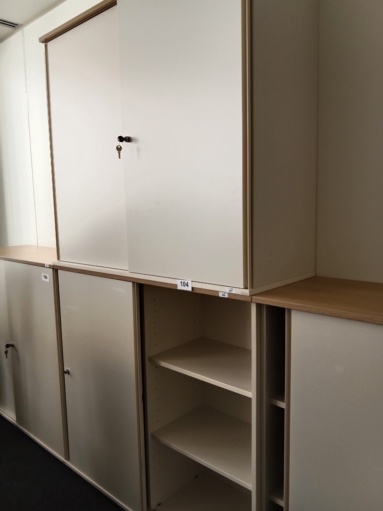 BENE Aktenschrank, 6 Ordnerh&ouml;hen, 2teilig, bestehend aus Ober- und Unterschrank, Ma&szlig;e gesamt ca. B 120 x T 44 x H 226 cm?d=2026-09-03 06:20:56