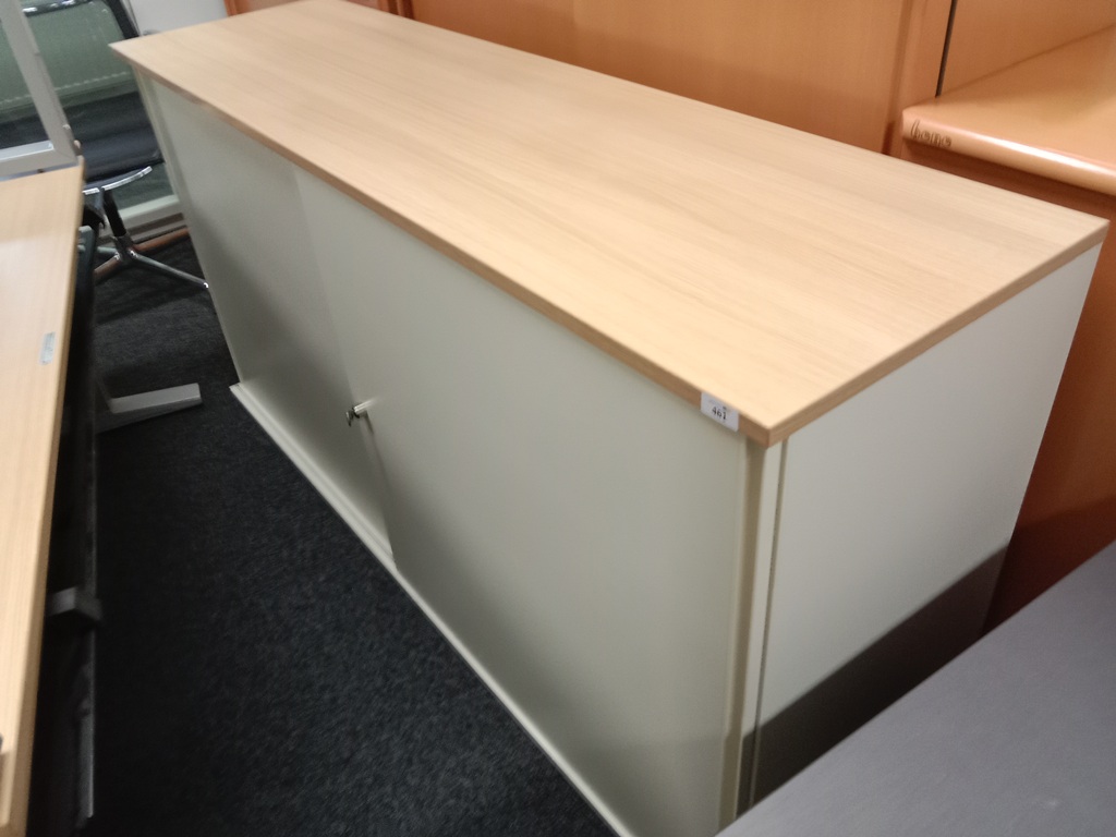 BENE Aktenschrank, 2 Ordnerh&ouml;hen, Ma&szlig;e B 160 x T 44 x H 83 cm