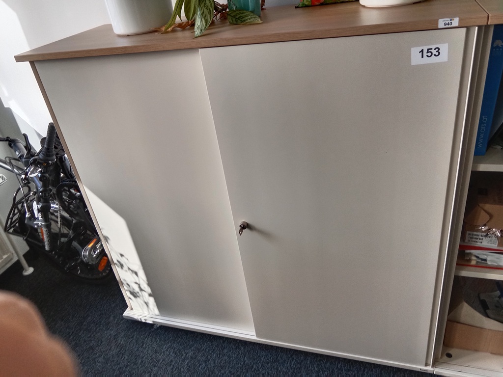 BENE Aktenschrank, 3 Ordnerh&ouml;hen, Ma&szlig;e B 120 x T 44 x H 113 cm