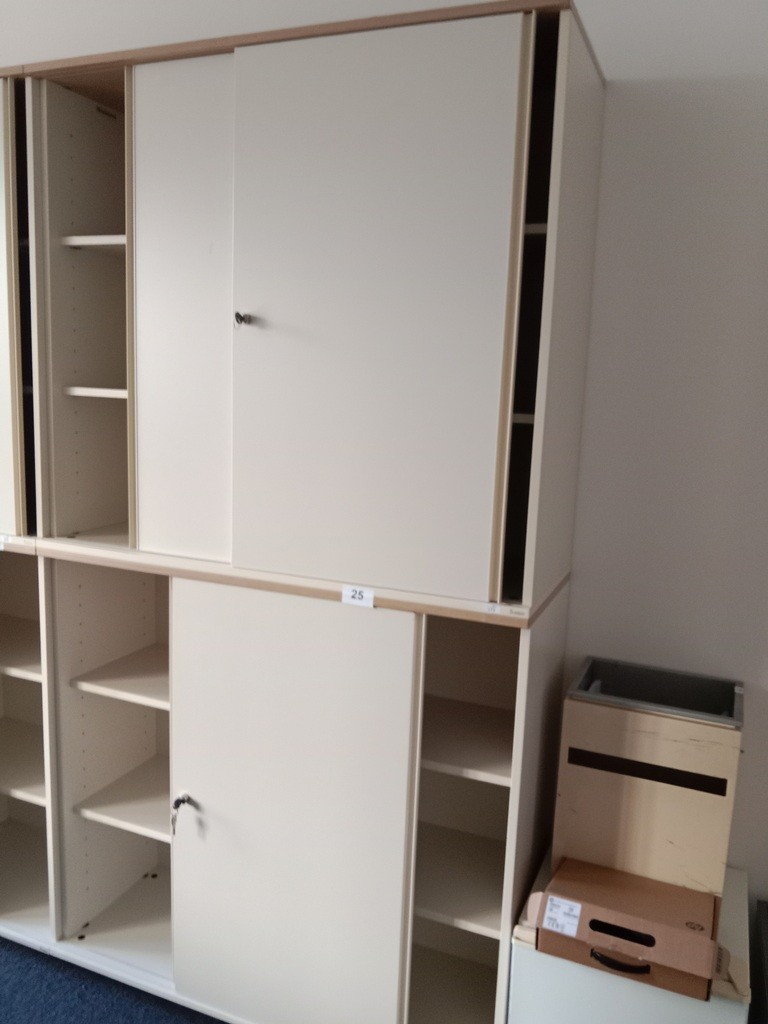 BENE Aktenschrank, 6 Ordnerh&ouml;hen, 2teilig, bestehend aus Ober- und Unterschrank, Ma&szlig;e gesamt ca. B 120 x T 44 x H 226 cm