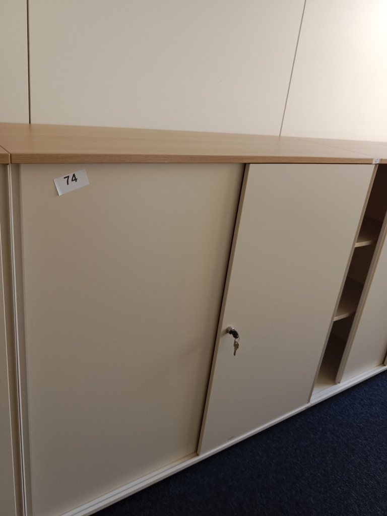 BENE Aktenschrank, 3 Ordnerh&ouml;hen, Ma&szlig;e B 120 x T 44 x H 113 cm