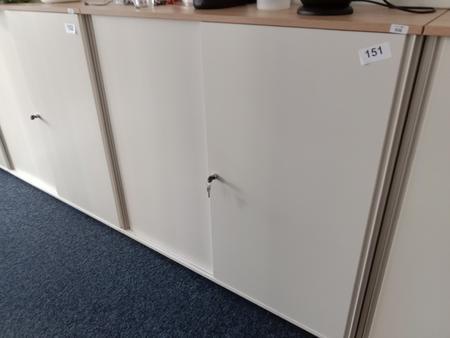 BENE Aktenschrank, 3 Ordnerhöhen, Maße B 120 x T 44 x H 113 cm BENE Aktenschrank, 3 Ordnerhöhen, Maße B 120 x T 44 x H 113 cm