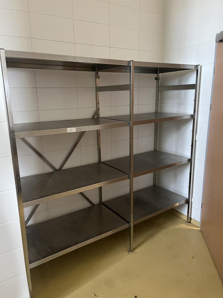LAGERREGAL in Edelstahlausf&uuml;hrung 200/60/180 cm