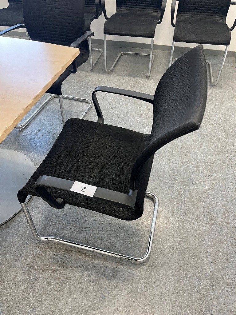 8 Stk. Besprechungsst&uuml;hle in Schwarz