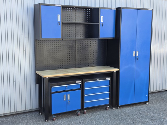 Werkstattschrank 2.2 blau/schwarz