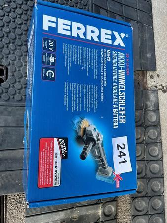 Ferrex Akku-Winkelschleifer Typ FAW-20, 20 V, ohne Akku und ohne Ladegerät Ferrex Akku-Winkelschleifer Typ FAW-20, 20 V, ohne Akku und ohne Ladegerät