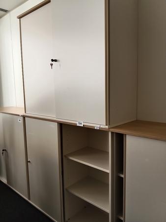 BENE Aktenschrank, 6 Ordnerh�hen, 2teilig, bestehend aus Ober- und Unterschrank, Ma�e gesamt ca. B 120 x T 44 x H 226 cm