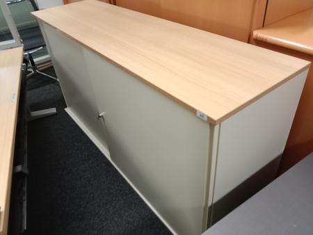 BENE Aktenschrank, 2 Ordnerh�hen, Ma�e B 160 x T 44 x H 83 cm