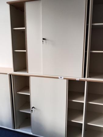 BENE Aktenschrank, 6 Ordnerh�hen, 2teilig, bestehend aus Ober- und Unterschrank, Ma�e gesamt ca. B 120 x T 44 x H 226 cm