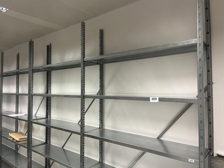 ca. 15 Laufmeter Steckregale in verzinkter Ausf�hrung 30 cm breit - ca.. 250 cm hoch