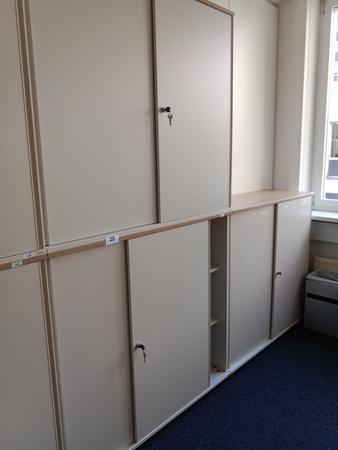 BENE Aktenschrank, 6 Ordnerh�hen, 2teilig, bestehend aus Ober- und Unterschrank, Ma�e gesamt ca. B 120 x T 44 x H 226 cm