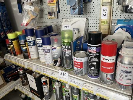 Kompletter Regalinhalt mit Zink u. Alu-Spray