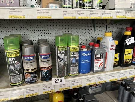 Regalinhalt mit Fett- und Silikonspray