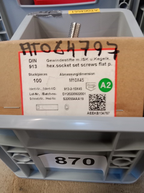 ca. 100 Stk. Gewindestifte M10 x 45