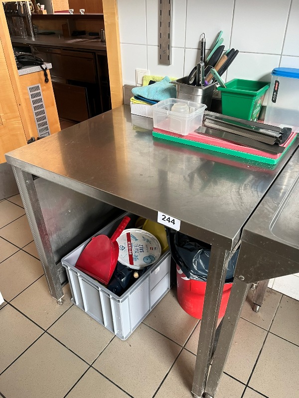Edelstahl Arbeitstisch ca. 90/69 cm?d=2026-10-24 10:39:33