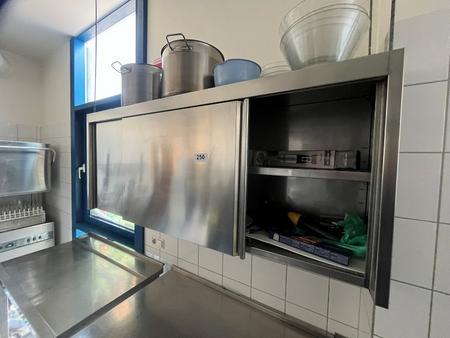 Edelstahl H�ngeschrank ca. 160/40/69 cm mit 2 Fachebene und Schiebet�ren