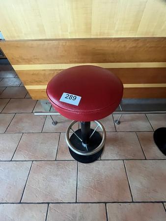 6 St�ck Barhocker Lederbezug rot