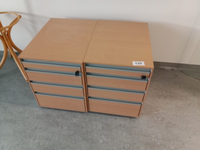 2 Stk. Hali Rollcontainer, ca. 43 x 60 x 55 cm