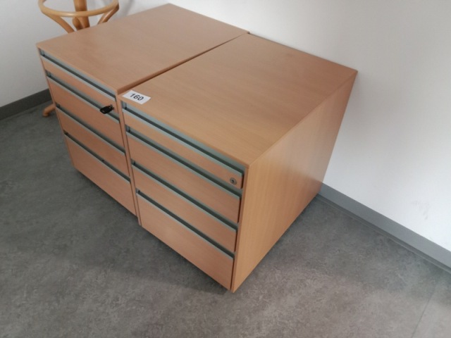 2 Stk. Hali Rollcontainer, ca. 43 x 60 x 55 cm