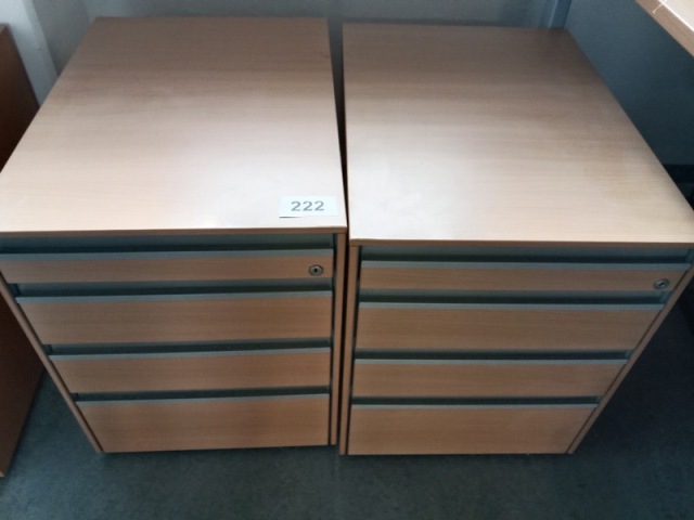 2 Stk. Hali Rollcontainer, ca. 43 x 60 x 55 cm