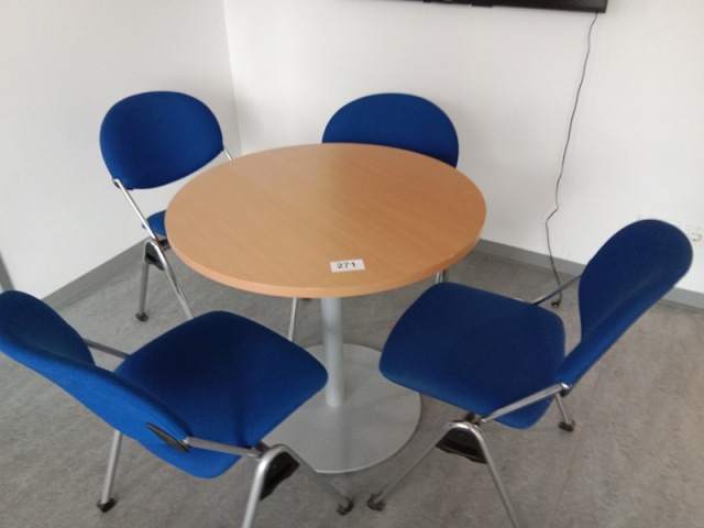 Besuchertisch DM 80 cm + 4 St&uuml;hle