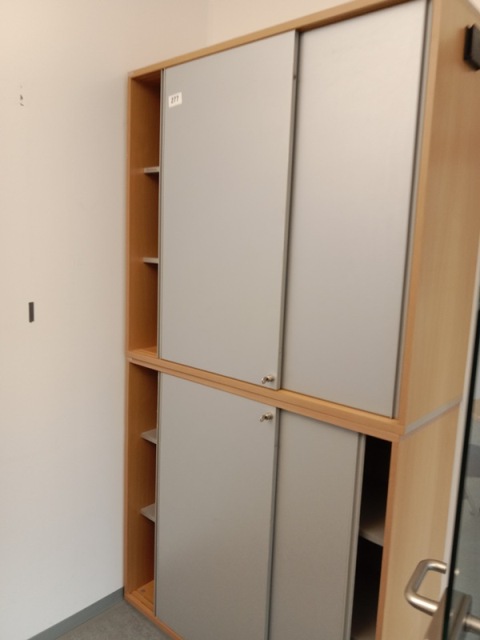 2teilige Aktenschrank-Kombination je 100 x 43 x 85 cm, Gesamtl&auml;nge: 200 cm