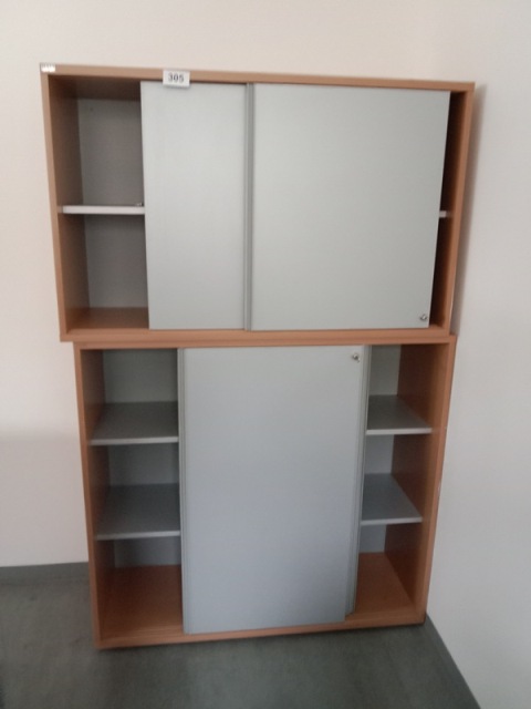 Aktenschrank-Kombination B 120, H ca. 190 cm, 5 Ordnerh&ouml;hen