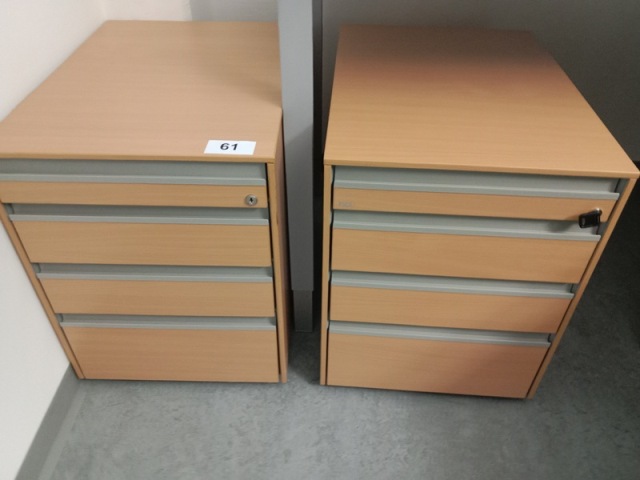 2 Stk. Hali Rollcontainer, ca. 43 x 60 x 55 cm