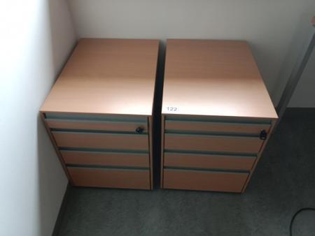 2 Stk. Hali Rollcontainer, ca. 43 x 60 x 55 cm 2 Stk. Hali Rollcontainer, ca. 43 x 60 x 55 cm