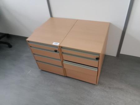 2 Stk. Hali Rollcontainer, ca. 43 x 60 x 55 cm 2 Stk. Hali Rollcontainer, ca. 43 x 60 x 55 cm