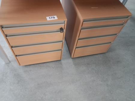 2 Stk. Hali Rollcontainer, ca. 43 x 60 x 55 cm 2 Stk. Hali Rollcontainer, ca. 43 x 60 x 55 cm