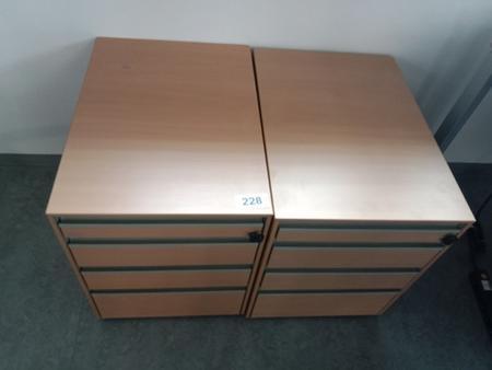 2 Stk. Hali Rollcontainer, ca. 43 x 60 x 55 cm 2 Stk. Hali Rollcontainer, ca. 43 x 60 x 55 cm