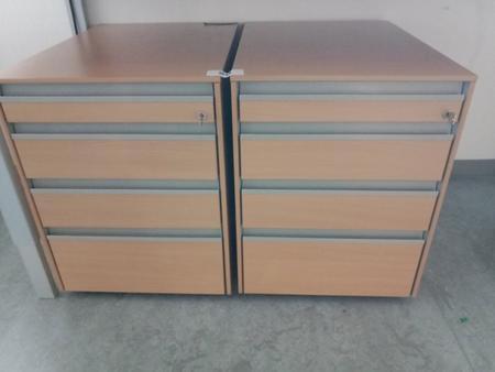 2 Stk. Hali Rollcontainer, ca. 43 x 60 x 55 cm 2 Stk. Hali Rollcontainer, ca. 43 x 60 x 55 cm