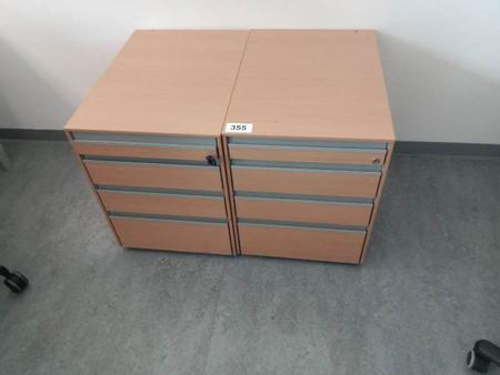 2 Stk. Hali Rollcontainer, ca. 43 x 60 x 55 cm 2 Stk. Hali Rollcontainer, ca. 43 x 60 x 55 cm