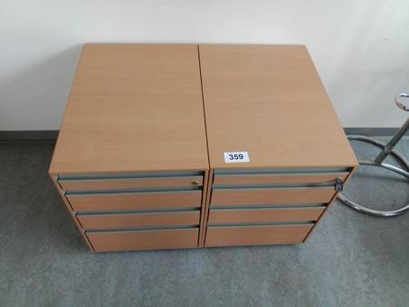 2 Stk. Hali Rollcontainer, ca. 43 x 60 x 55 cm 2 Stk. Hali Rollcontainer, ca. 43 x 60 x 55 cm