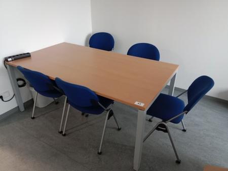 Besprechungstisch 180 x 100 mit 5 Stühlen Besprechungstisch 180 x 100 mit 5 Stühlen