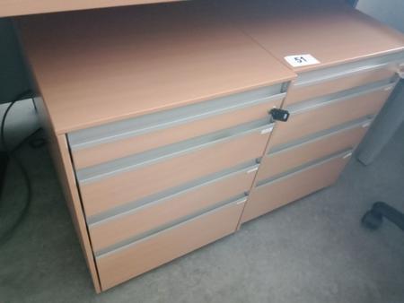 2 Stk. Hali Rollcontainer, ca. 43 x 60 x 55 cm 2 Stk. Hali Rollcontainer, ca. 43 x 60 x 55 cm